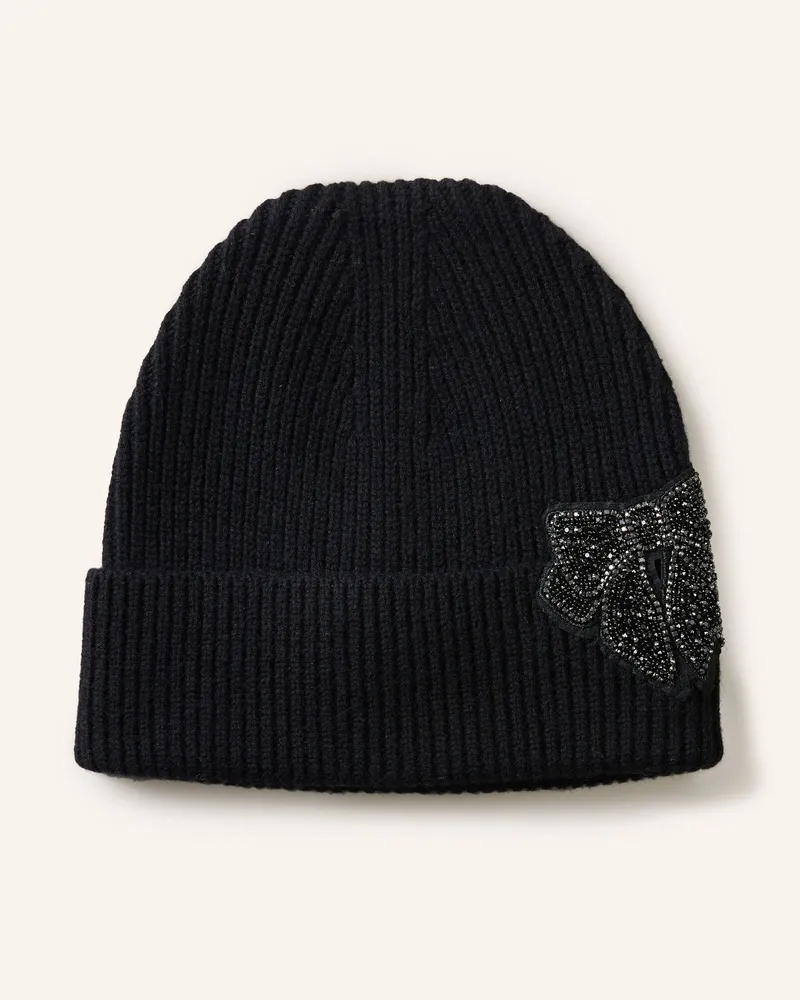 Darling Harbour Mütze mit Cashmere Schwarz