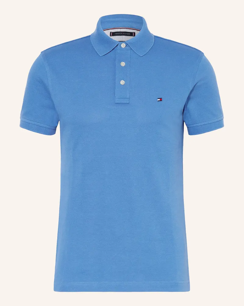 Tommy Hilfiger Piqué-Poloshirt Slim Fit blau Blau