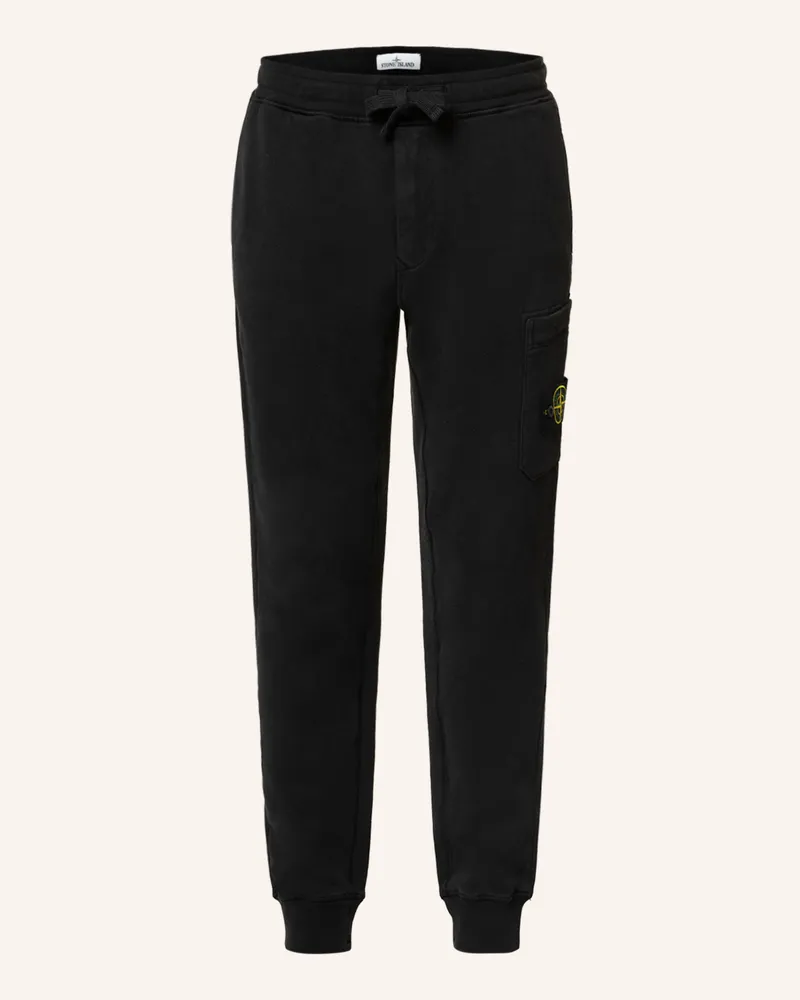 Stone Island Cargo-Sweatpants Schwarz