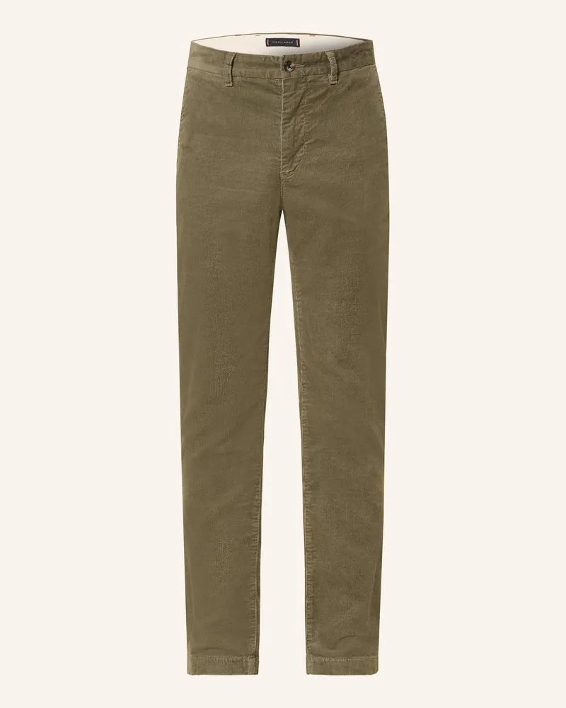 Tommy Hilfiger Cordchino DENTON Straight Fit Oliv