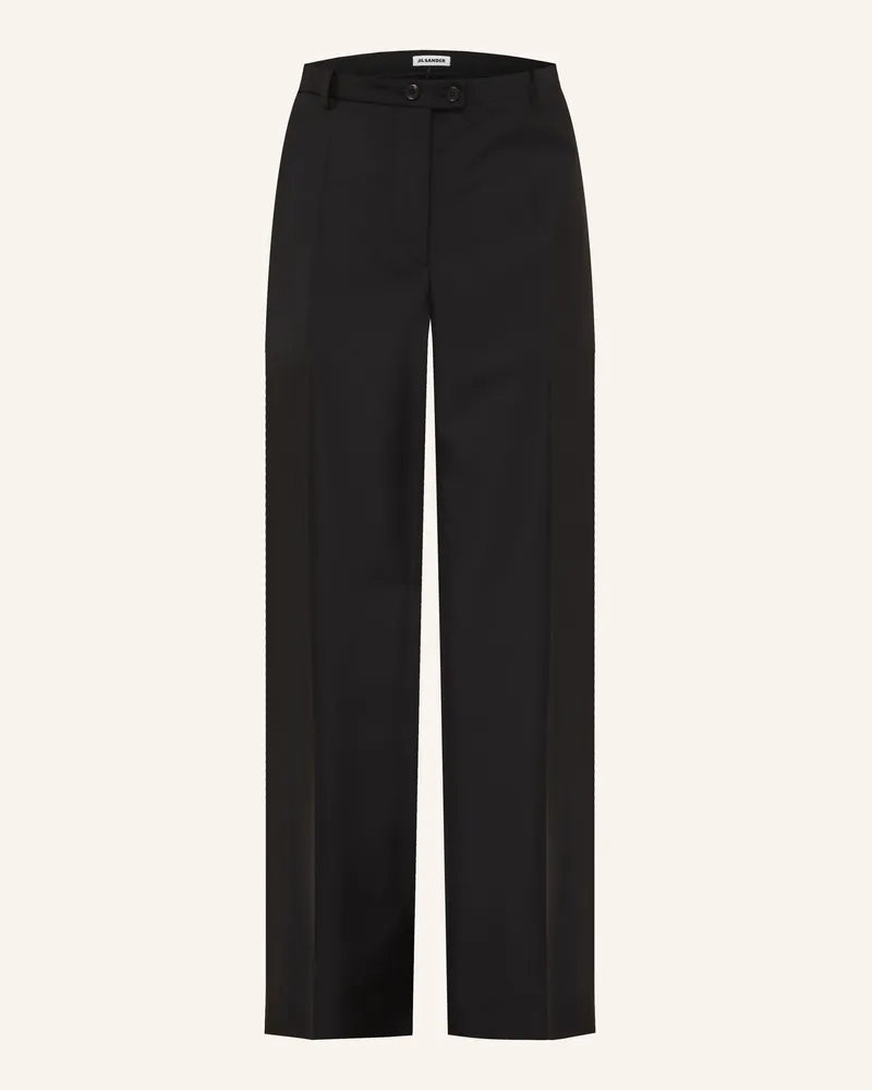 Jil Sander Marlenehose schwarz Schwarz