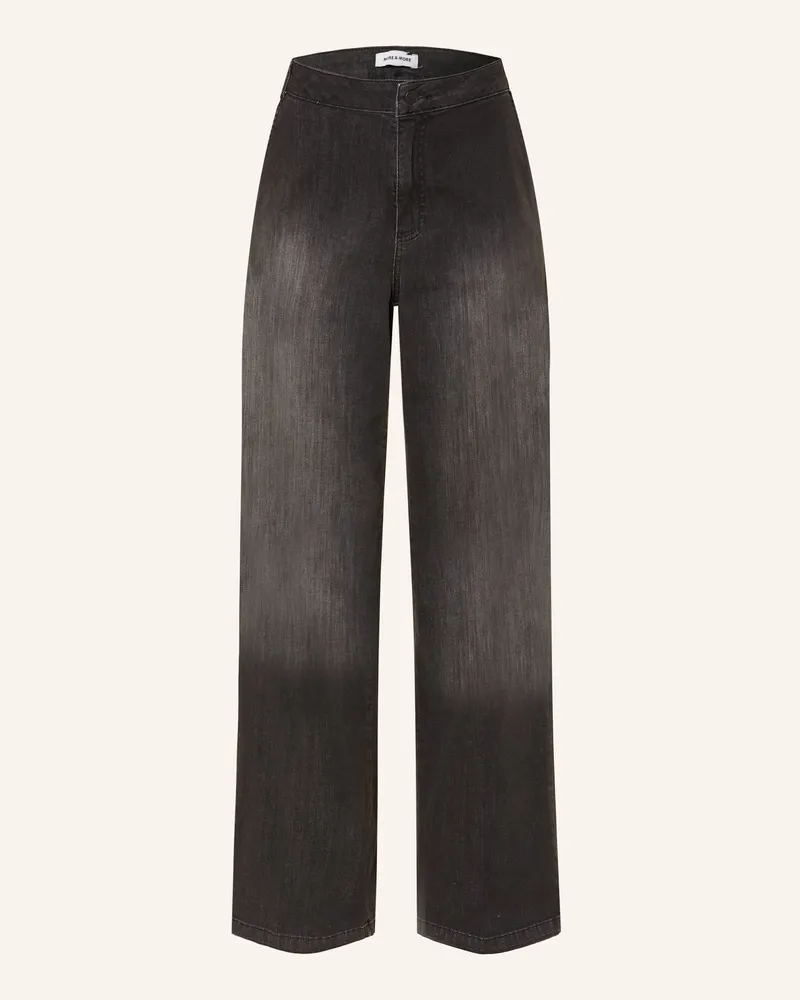 More & More Wide Leg Jeans Dunkelgrau