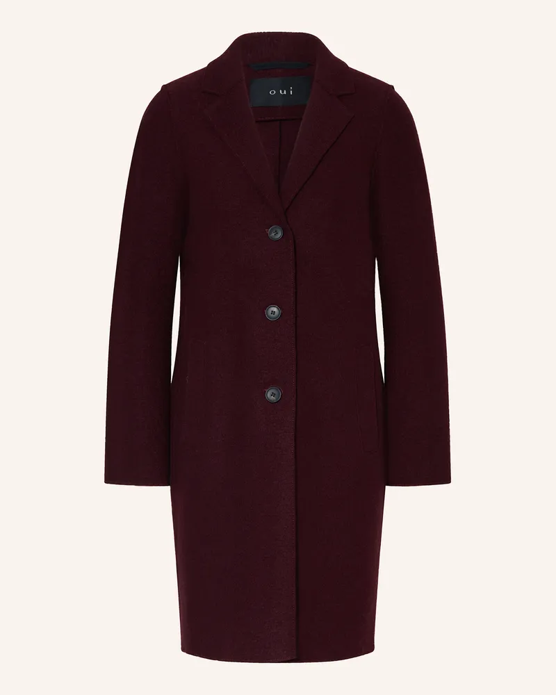 Oui  Wollmantel rot Dunkelrot