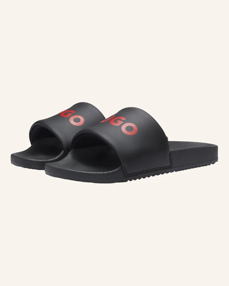 HUGO BOSS Sandalen Timein_Slid_Pdemlg schwarz Schwarz