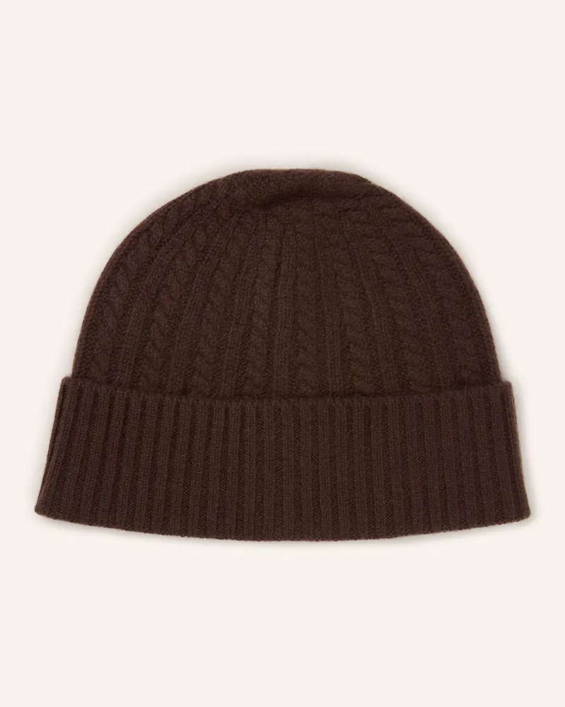 S. Marlon Cashmere-Mütze braun Dunkelbraun