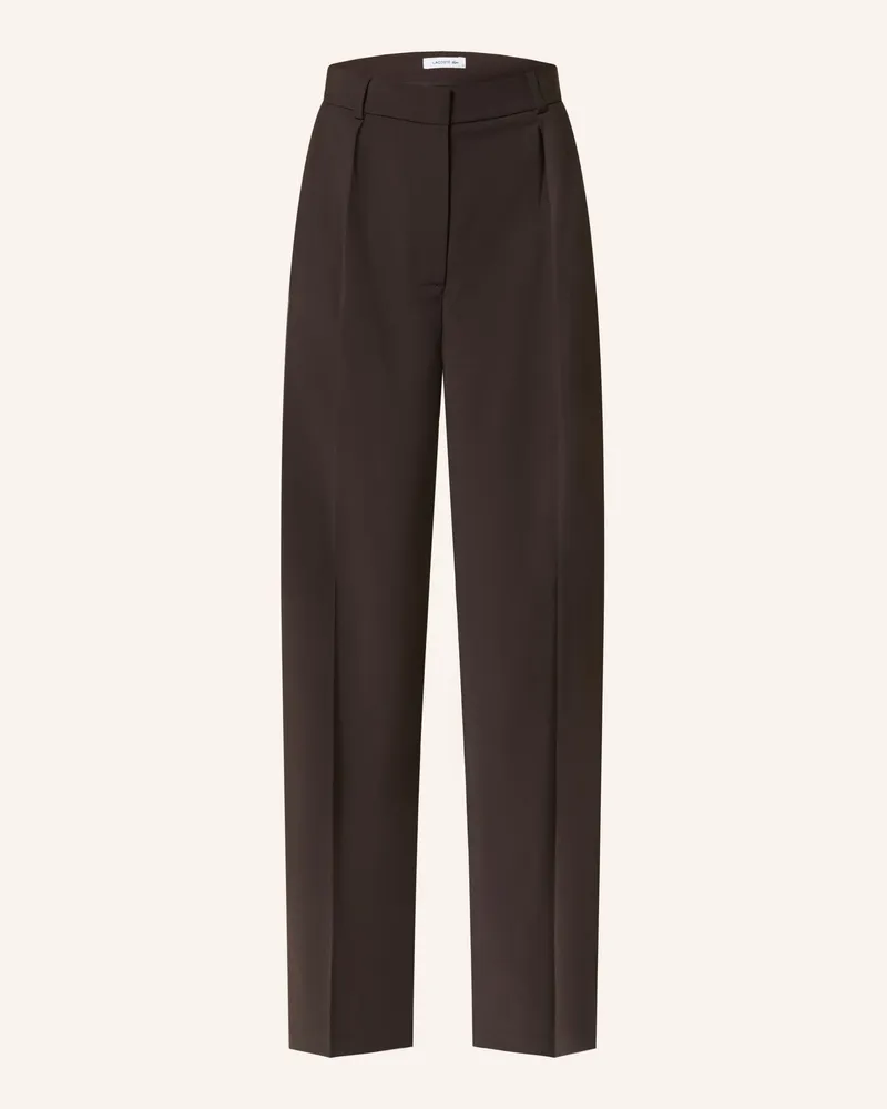 Lacoste Marlenehose braun Dunkelbraun