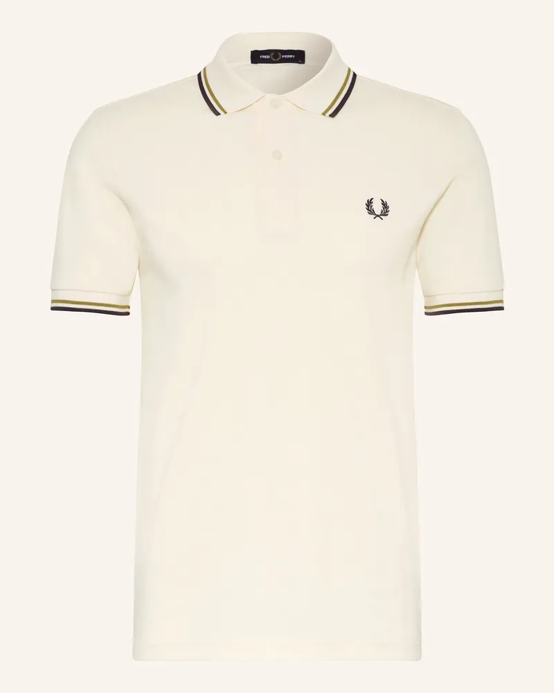 Fred Perry Piqué-Poloshirt weiss Ecru