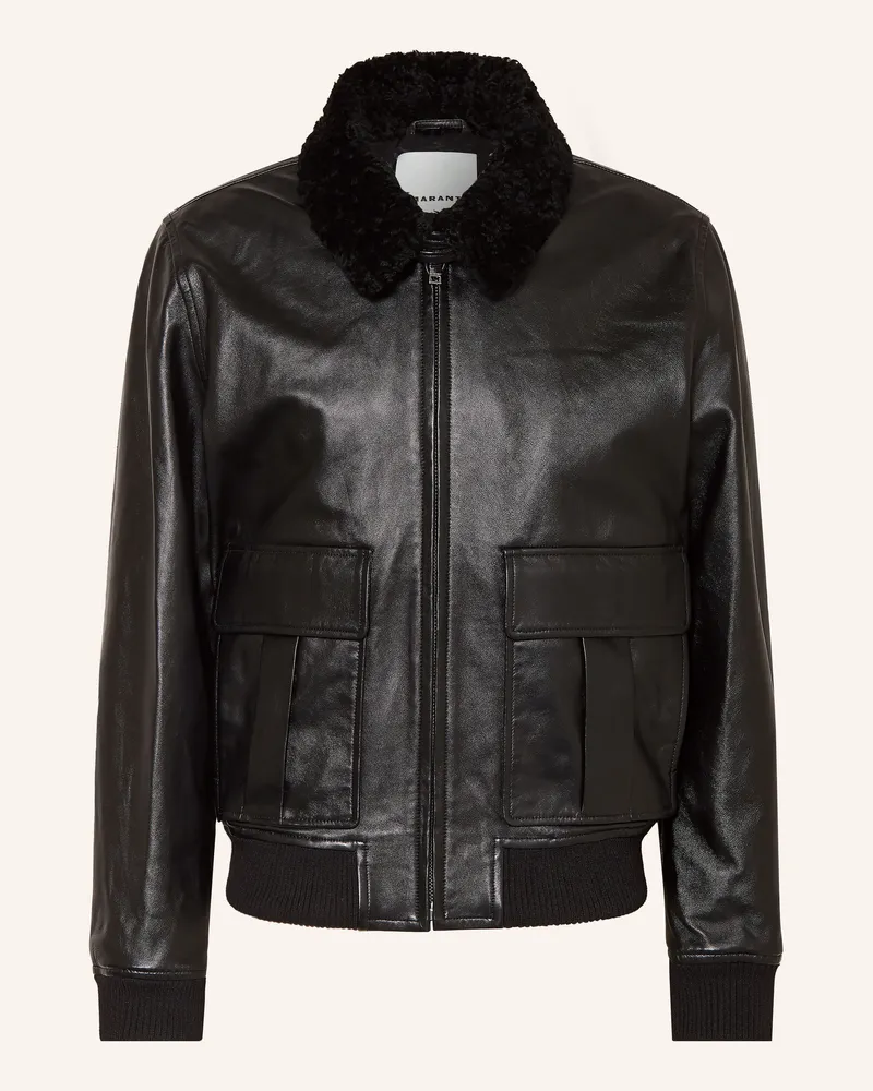 Isabel Marant Lederjacke Bowy schwarz Schwarz