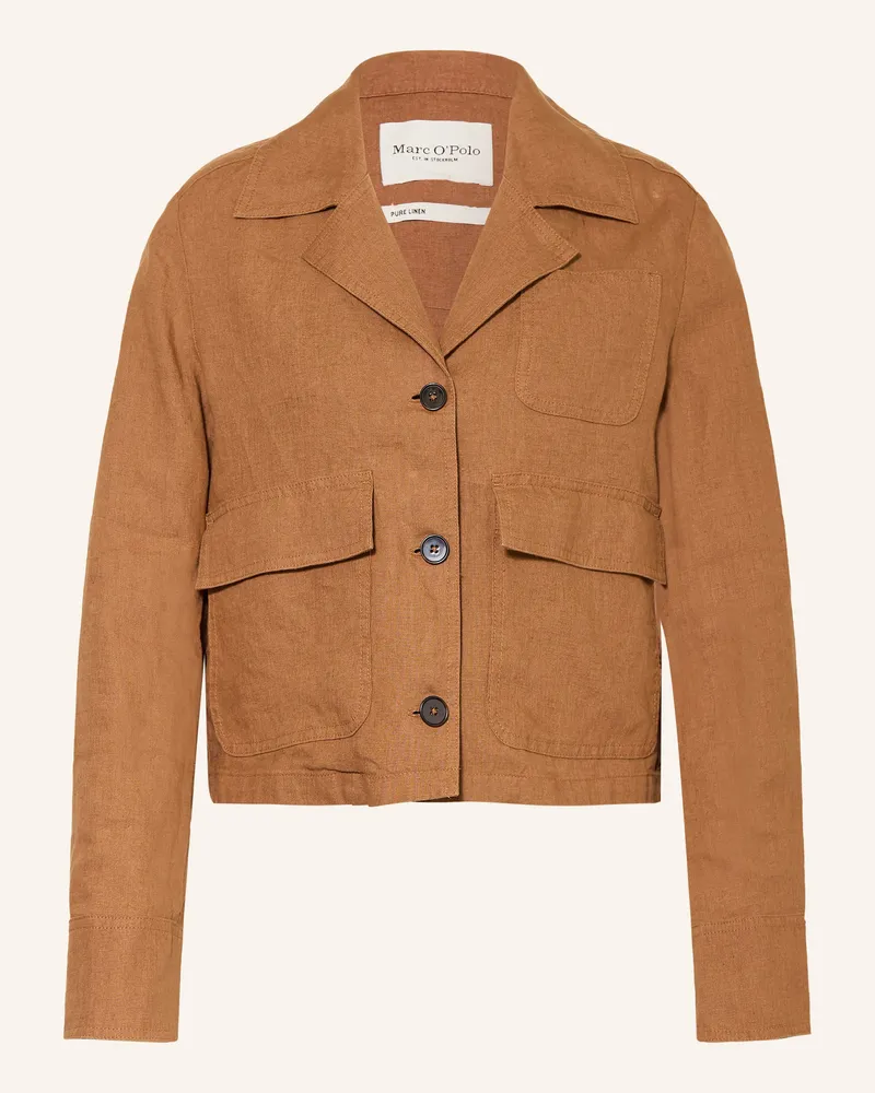Marc O'Polo Overjacket Aus Leinen braun Braun