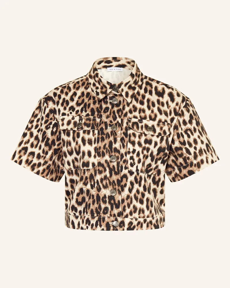 Mrs & HUGS Jeansjacke Beige