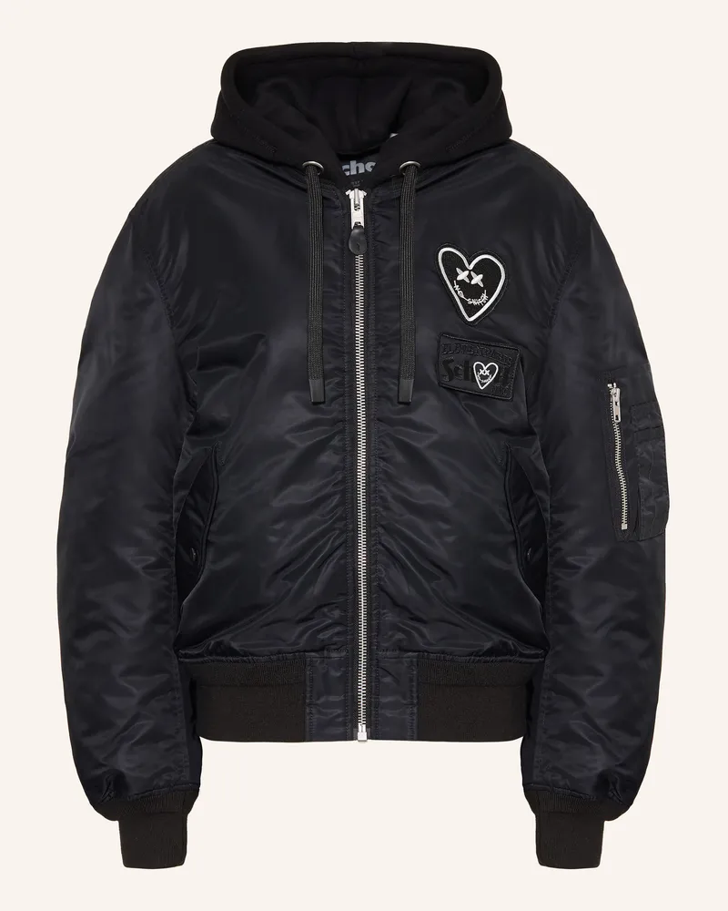 Schott N.Y.C Blouson Mit Abnehmbarer Kapuze schwarz Schwarz