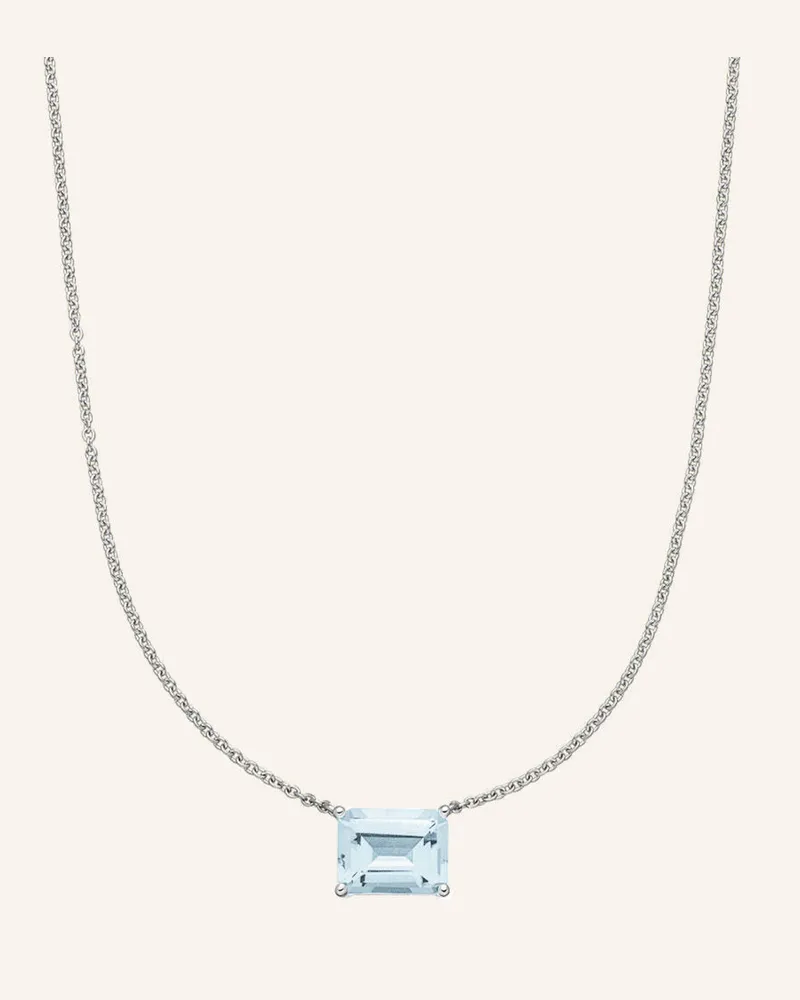 VEYNOU Halskette Sora Aus 14 Karat Weißgold Und 1,00ct. Aquamarin silber Weissgold