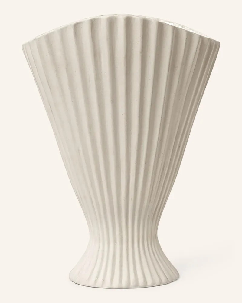 ferm LIVING Vase Fountain weiss Creme