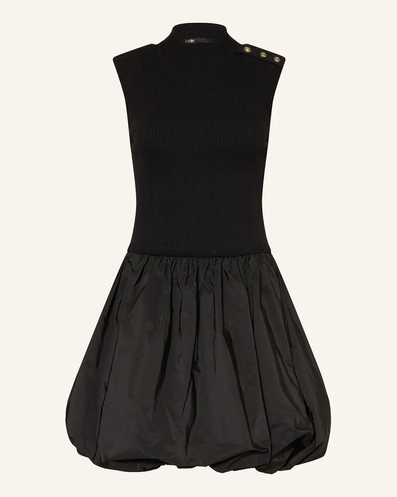 Maje Kleid im Materialmix Schwarz