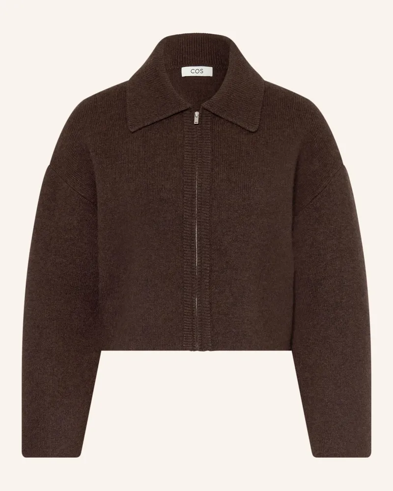 COS Strickjacke braun Dunkelbraun
