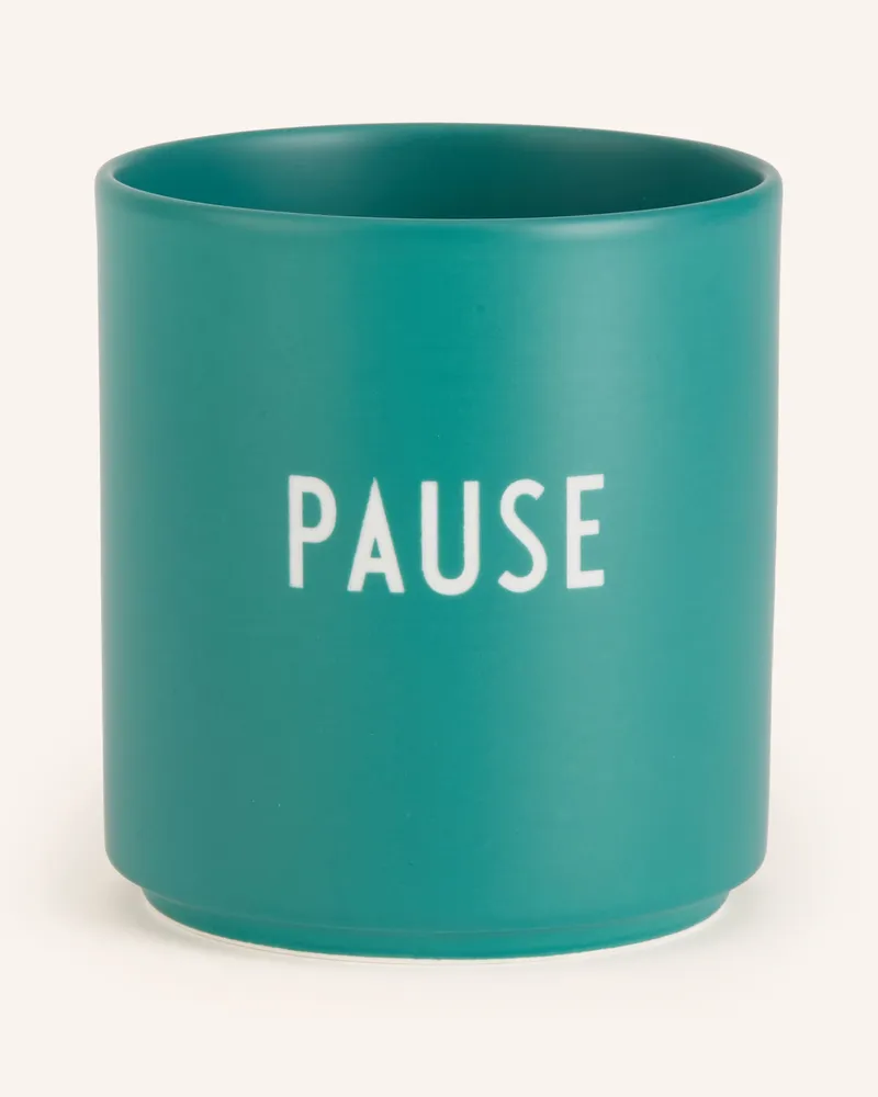 DESIGN LETTERS Becher Pause gruen Grün
