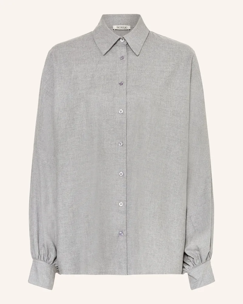 SoSUE Hemdbluse ANTONIA aus Flanell Grau