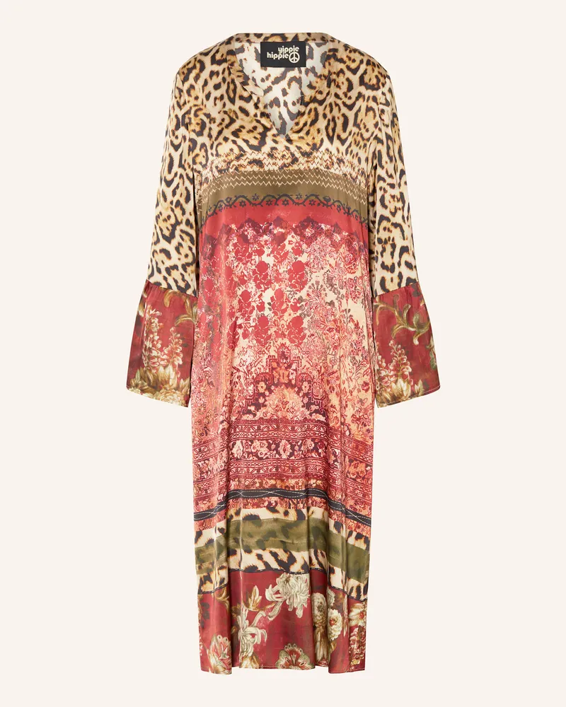 Yippie Hippie Satinkleid Dunkelrot
