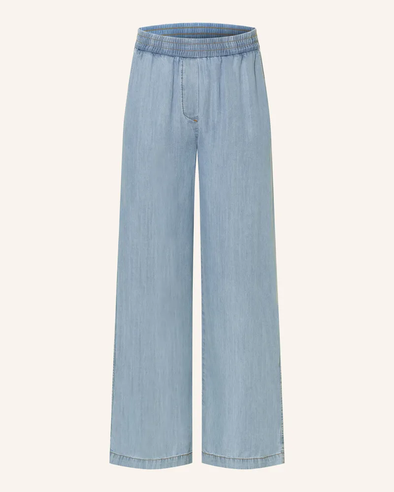 Emily van den Bergh Marlenehose in Jeansoptik Hellblau