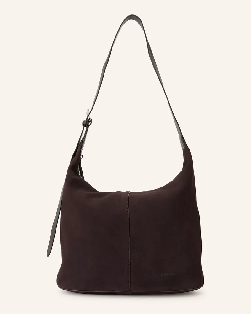COMMA Schultertasche rot Dunkellila