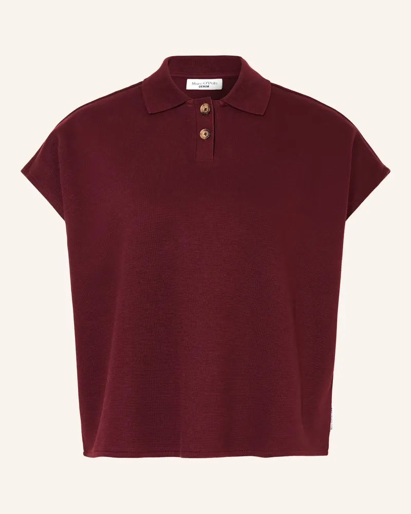 Marc O'Polo Piqué-Poloshirt rot Dunkelrot