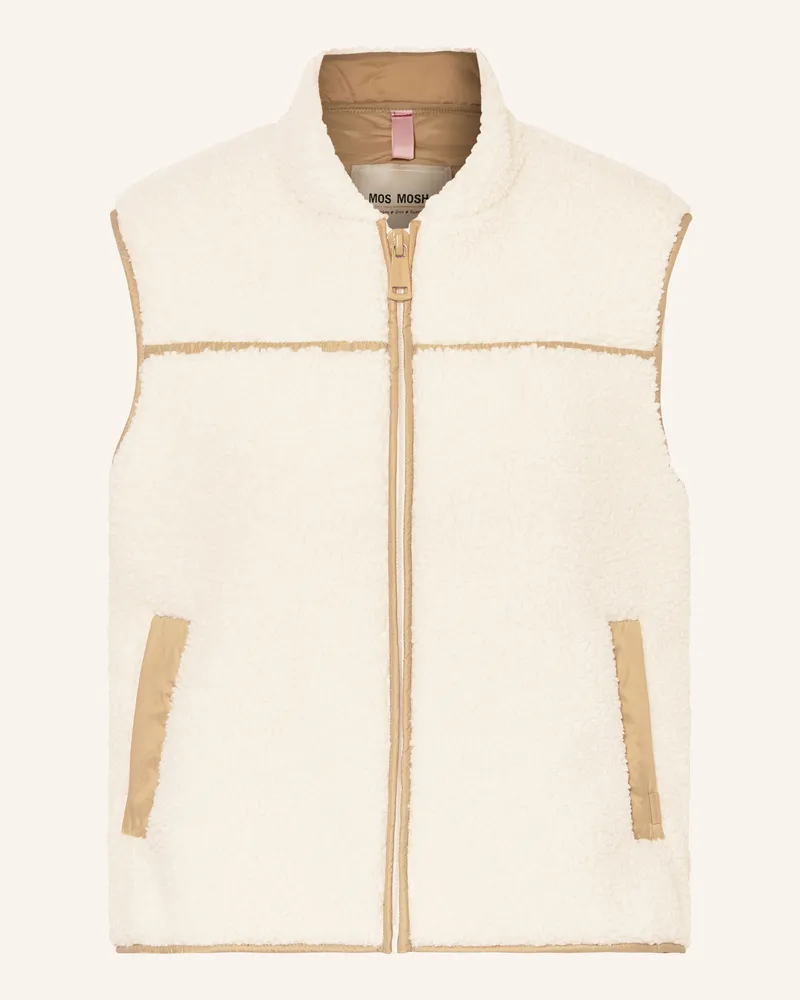 Mos Mosh Teddyfell-Weste MMROWE Ecru
