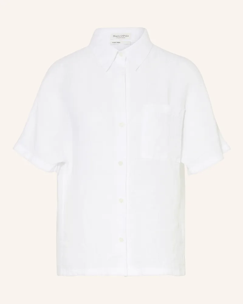 Marc O'Polo Hemdbluse aus Leinen Weiss