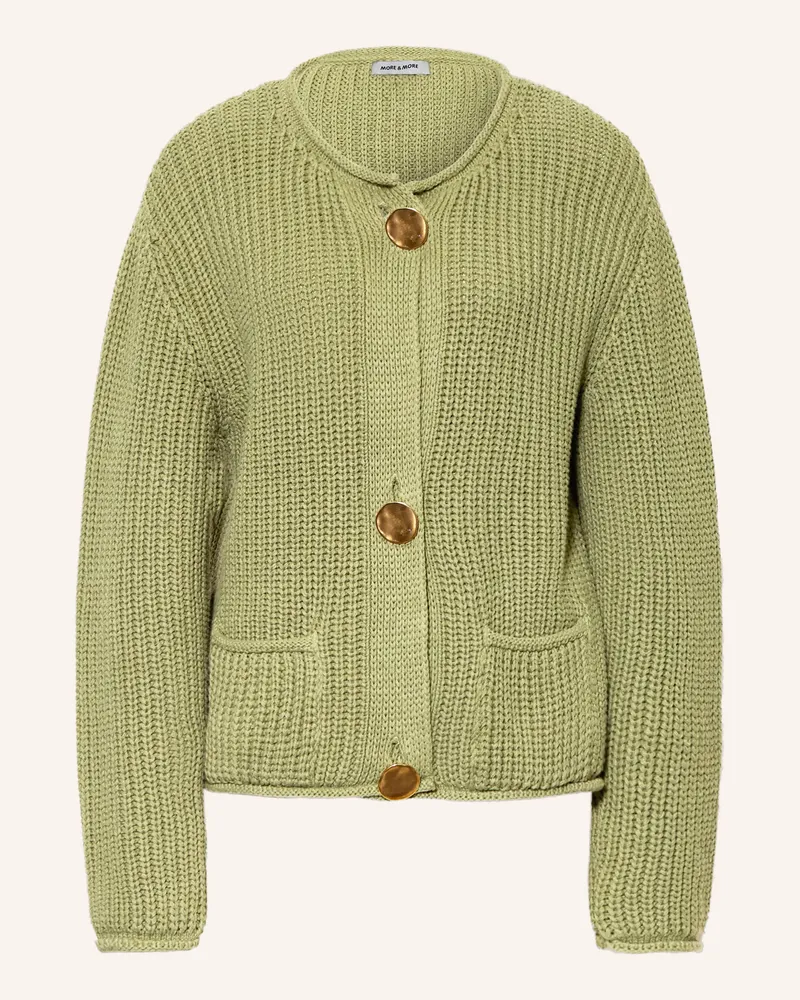 More & More Strickjacke gruen Grün