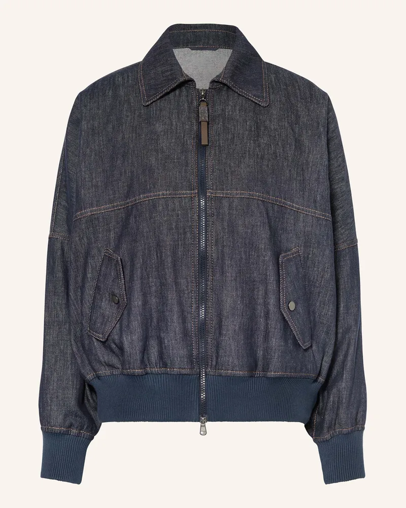 Brunello Cucinelli Jeansblouson Dunkelblau