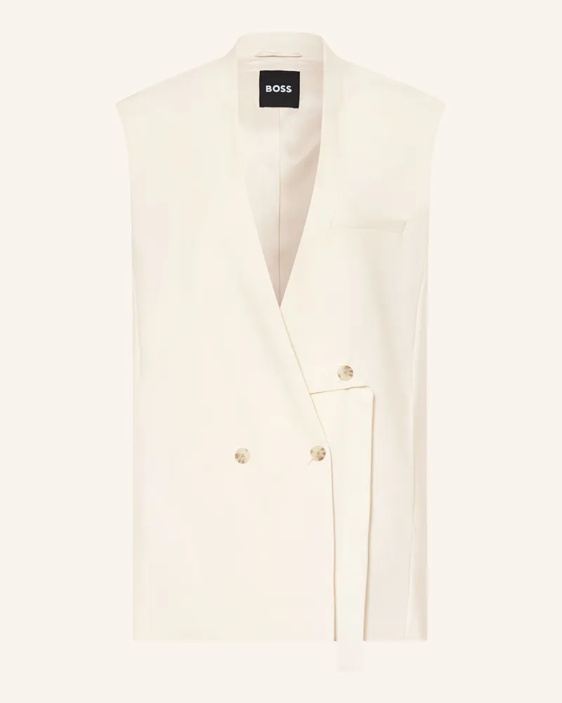 HUGO BOSS Blazerweste Jawikiri weiss Creme