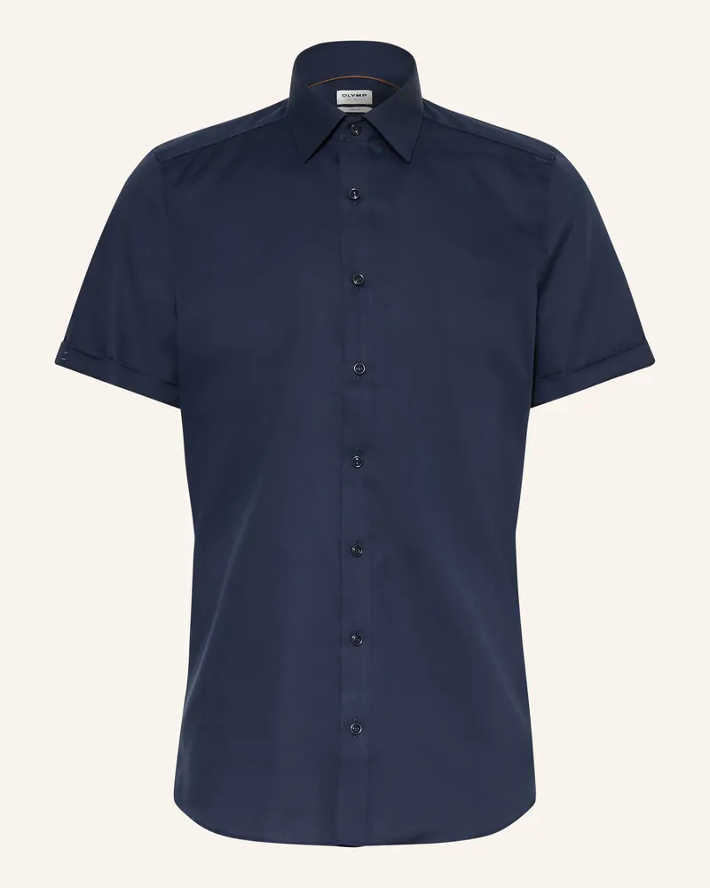 Olymp Kurzarm-Hemd Level Five Body Fit blau Dunkelblau