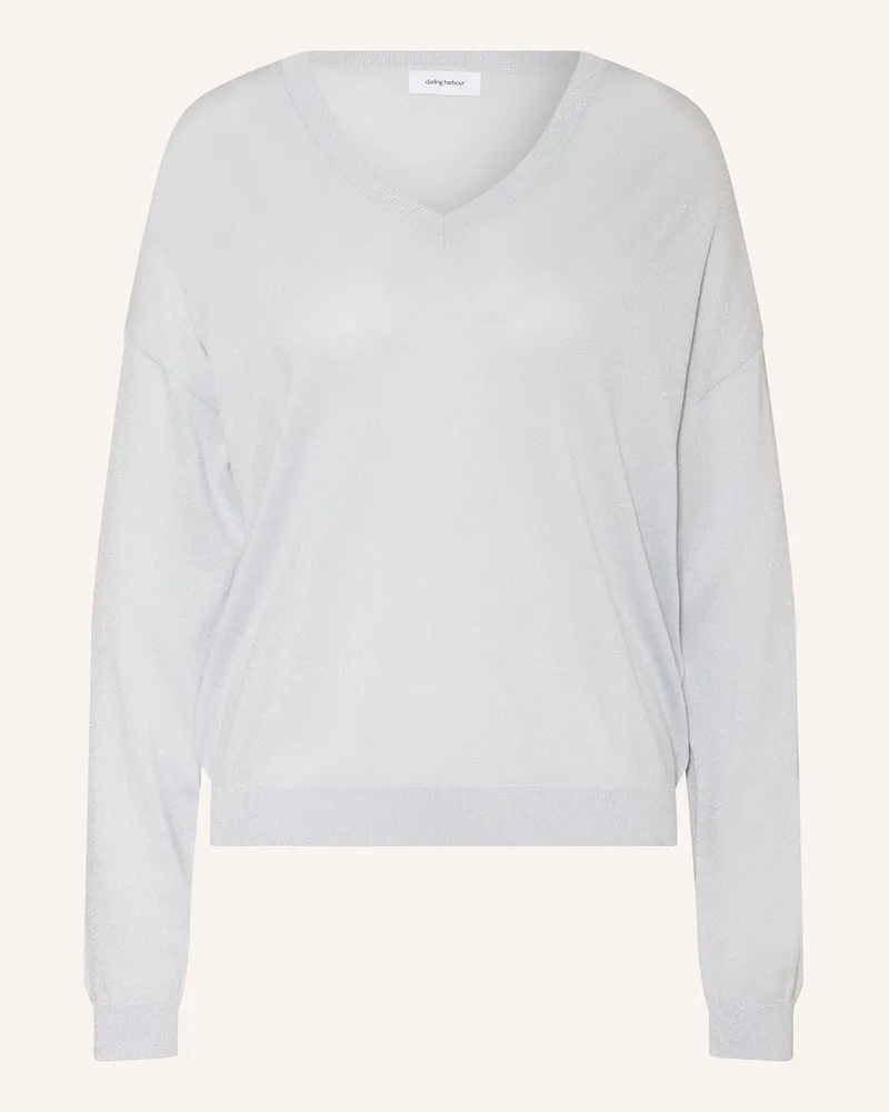 Darling Harbour Pullover mit Glitzergarn Hellblau