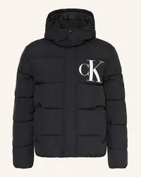 Calvin Klein Steppjacke mit abnehmbarer Kapuze Schwarz