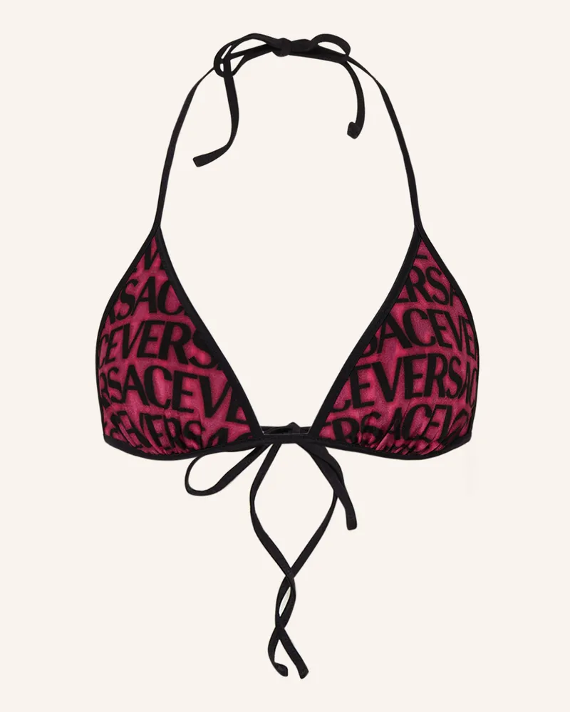 Versace Triangel-Bikini-Top Zum Wenden pink Schwarz