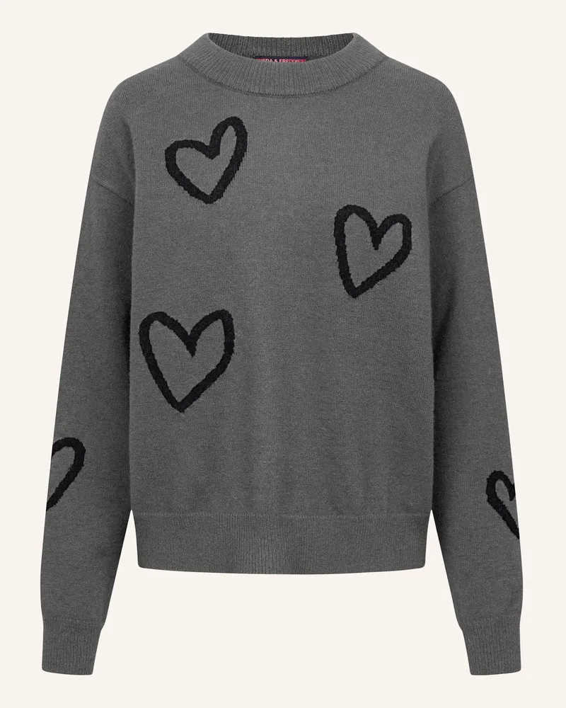 Frieda & Freddies Pullover Dunkelgrau