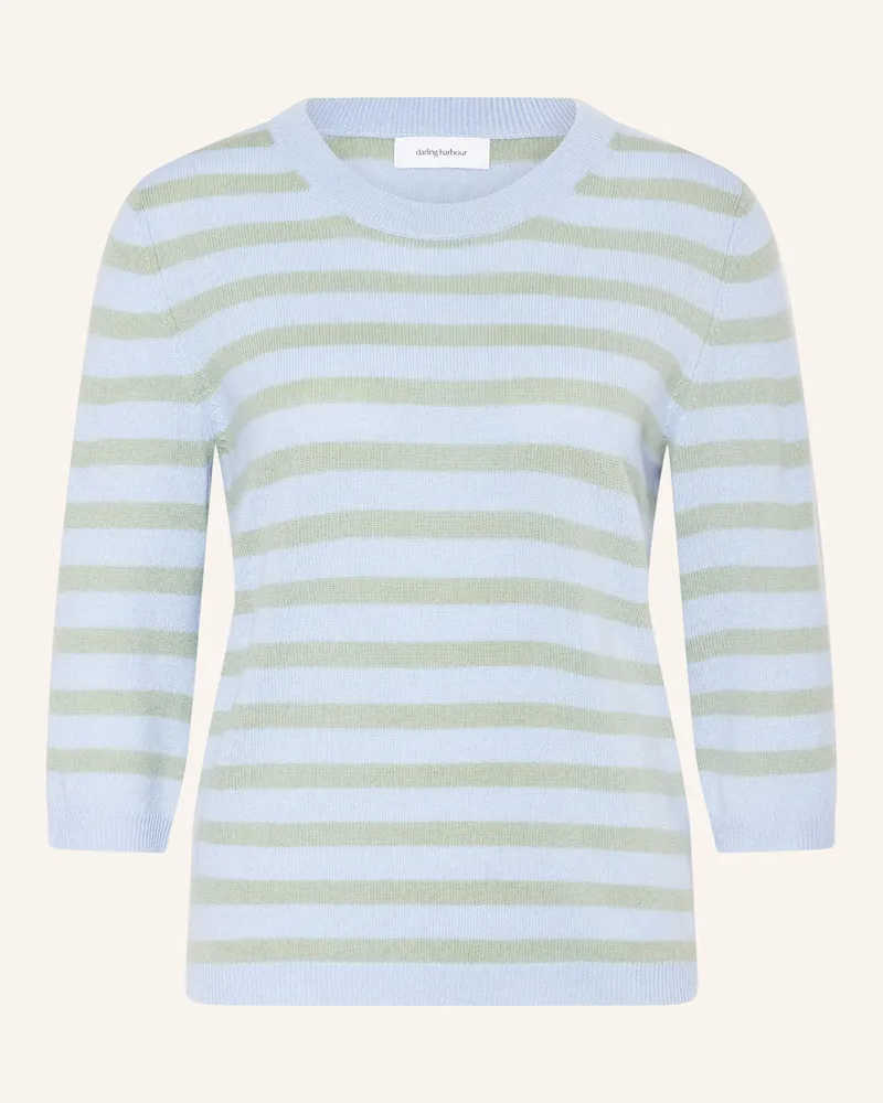 Darling Harbour Cashmere-Pullover mit 3/4-Arm Himmelblau