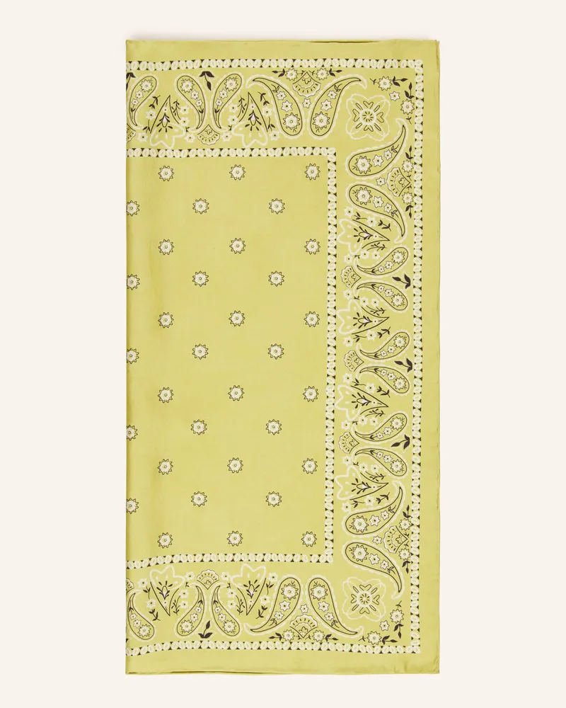 Max Mara Seidentuch Pentola gelb Hellgrün