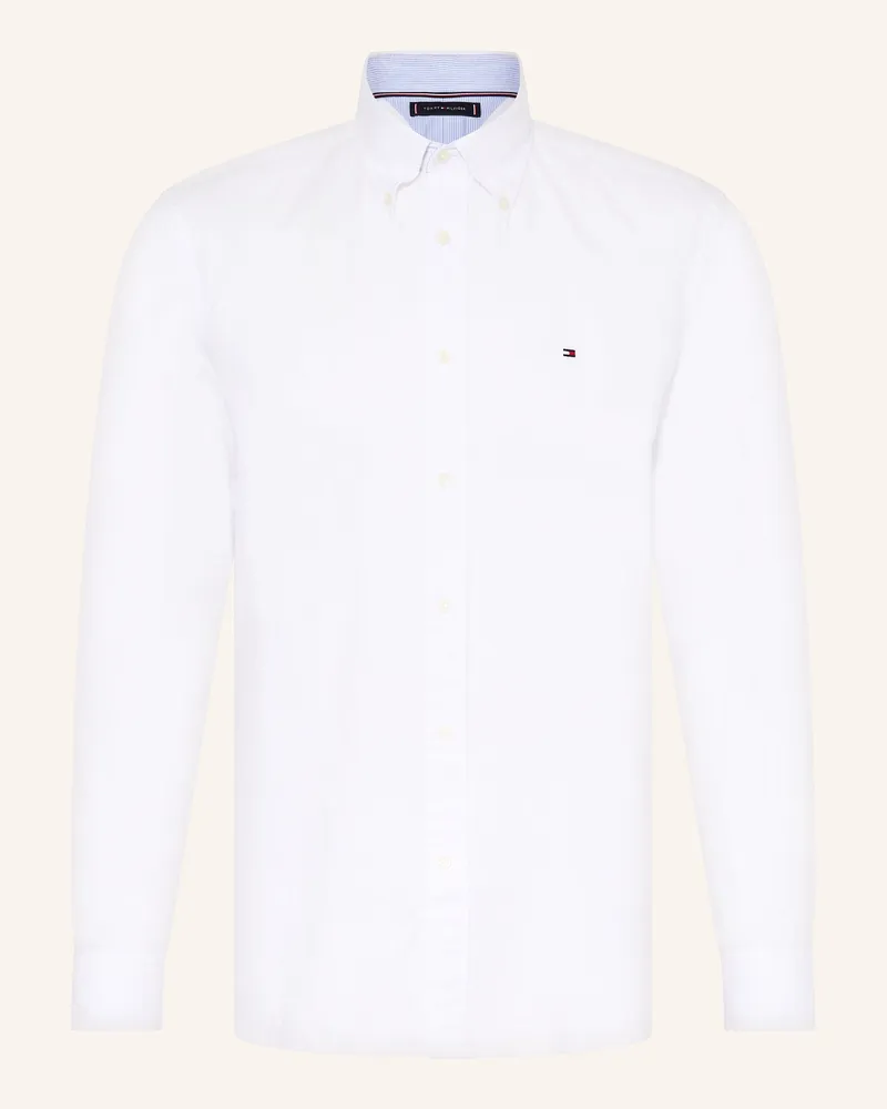 Tommy Hilfiger Hemd Comfort Fit mit Leinen Weiss