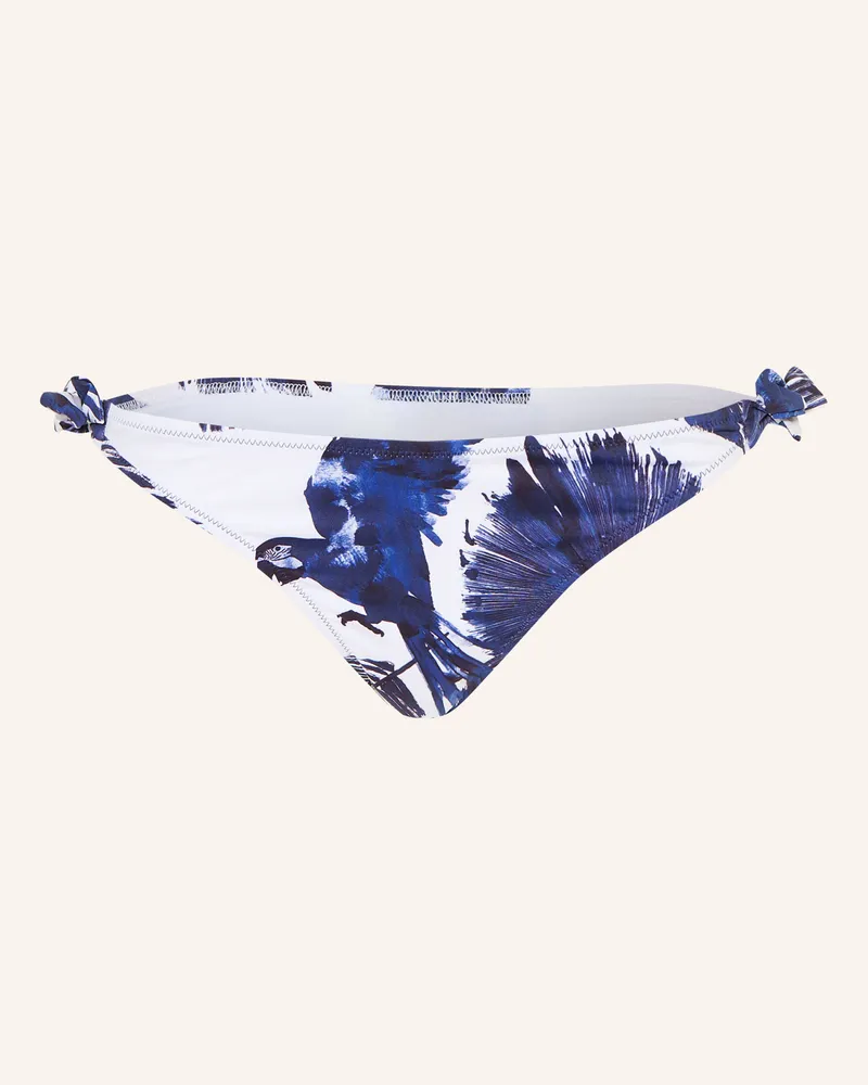 Vilebrequin Triangel-Bikini-Hose Flamme weiss Dunkelblau