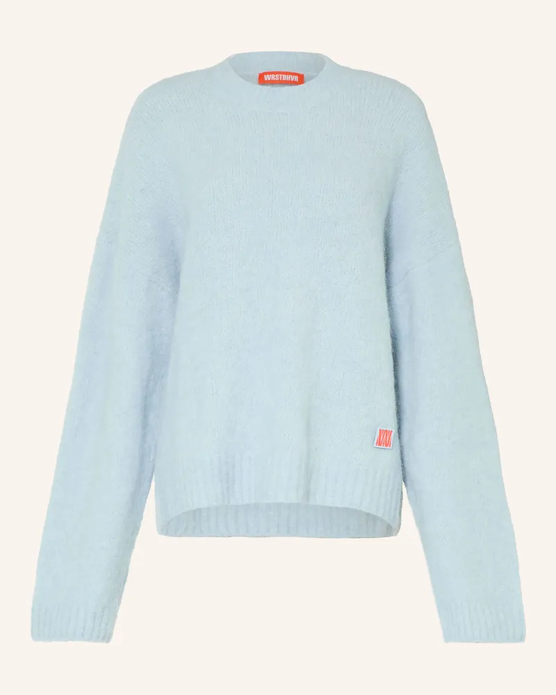 WRSTBHVR Pullover Enci v3 Mit Alpaka blau Hellblau