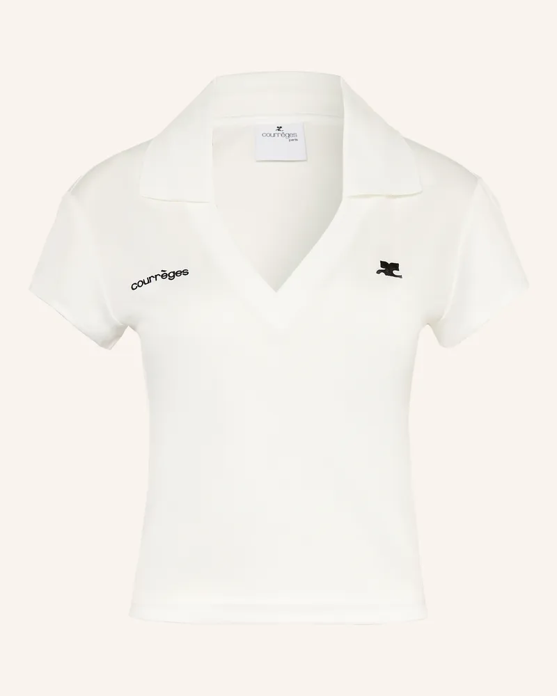 Courrèges Jersey-Poloshirt Weiss