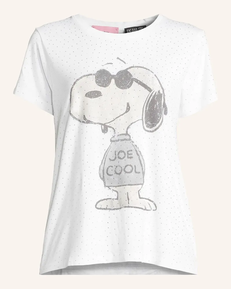Frogbox T-Shirt mit Schmucksteinen Weiss