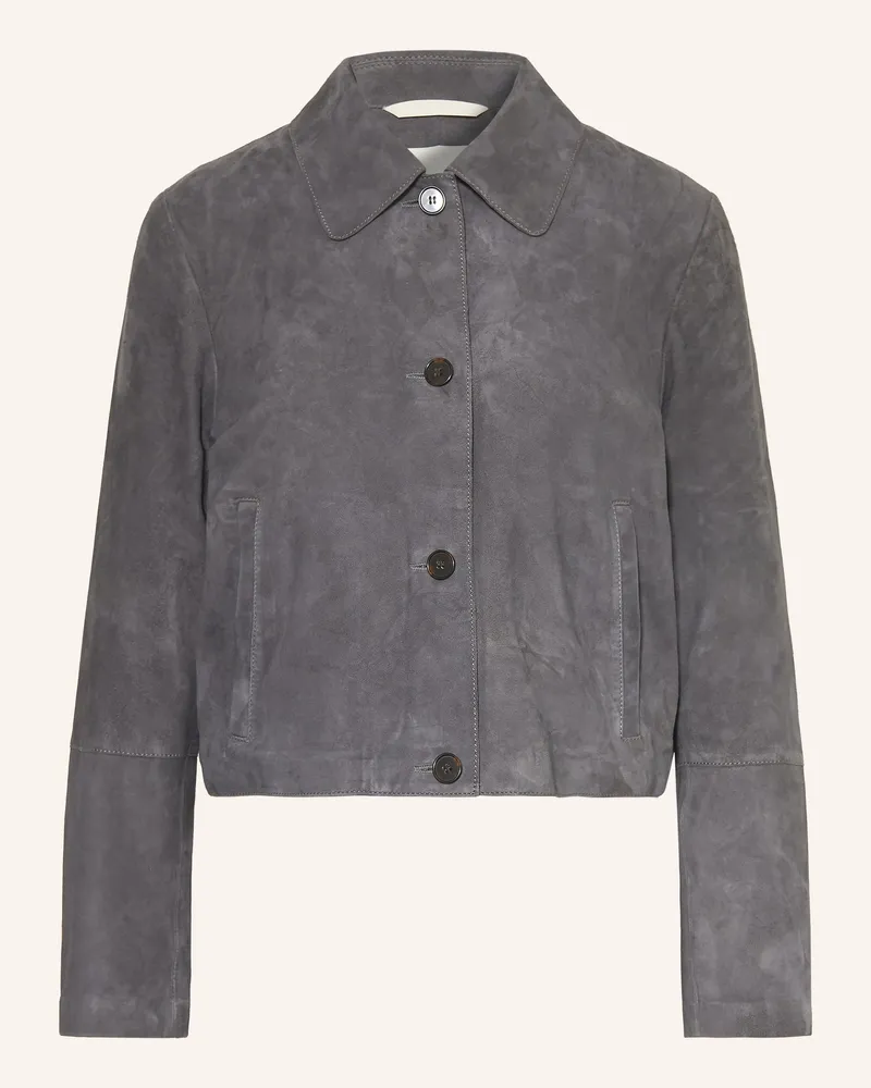 Marc O'Polo Lederjacke blau Dunkelgrau