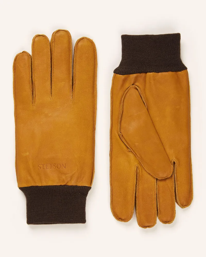 Stetson Handschuhe Dunkelgelb