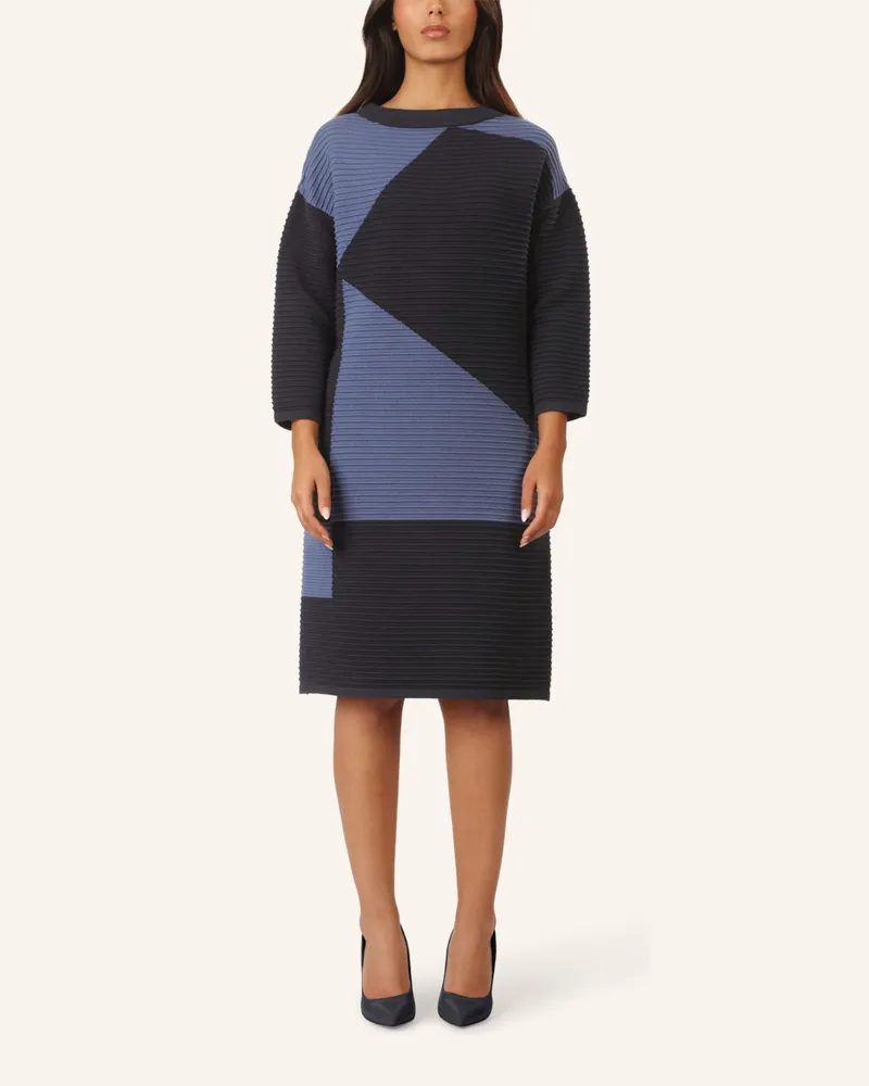 Apart Colorblocking Strickkleid Dunkelblau