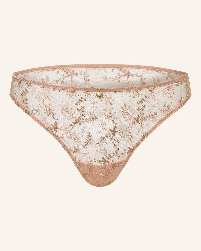 Aubade Slip SOUND OF HEART mit Glitzergarn Rosé