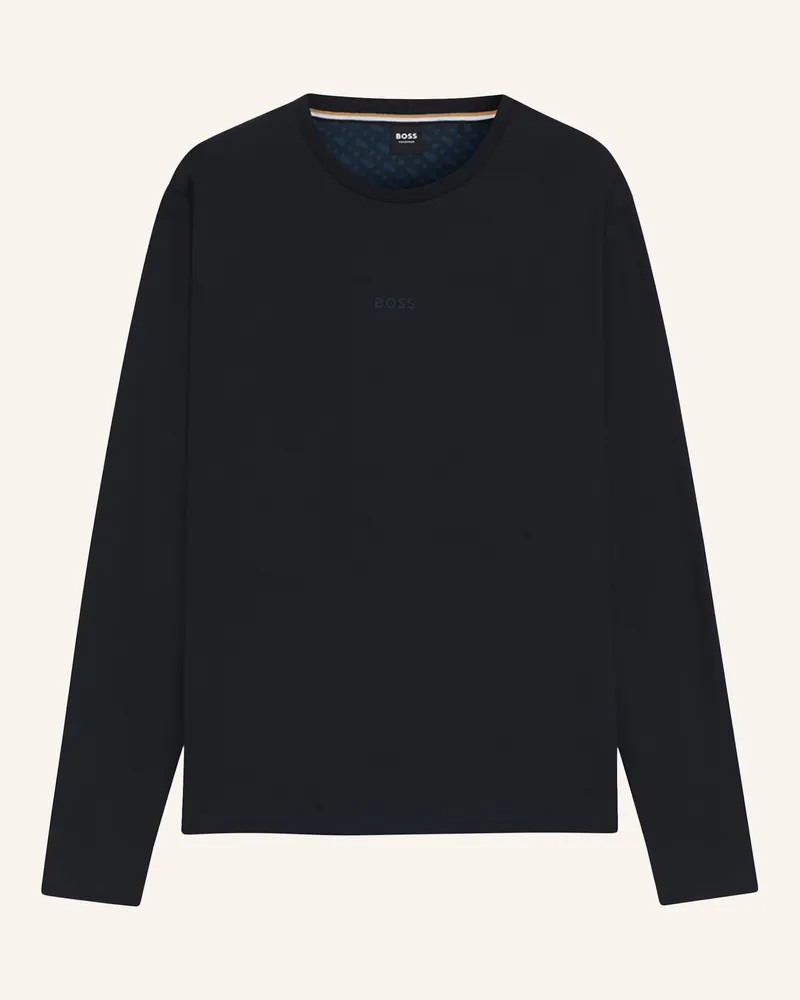 HUGO BOSS Pyjama-Set RELAX LONG SET Regular Fit Dunkelblau