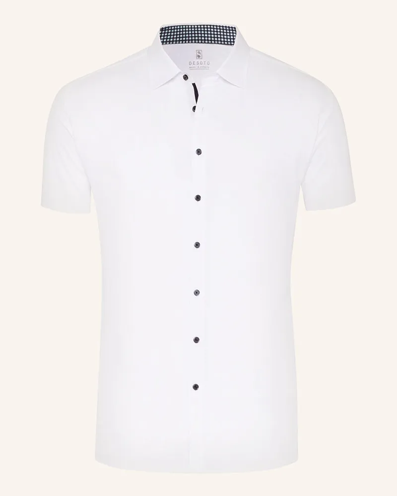 DESOTO Kurzarm-Hemd Extra Slim Fit Weiss