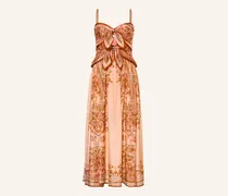 Seidenkleid Aster Mit Cut-Outs rosa