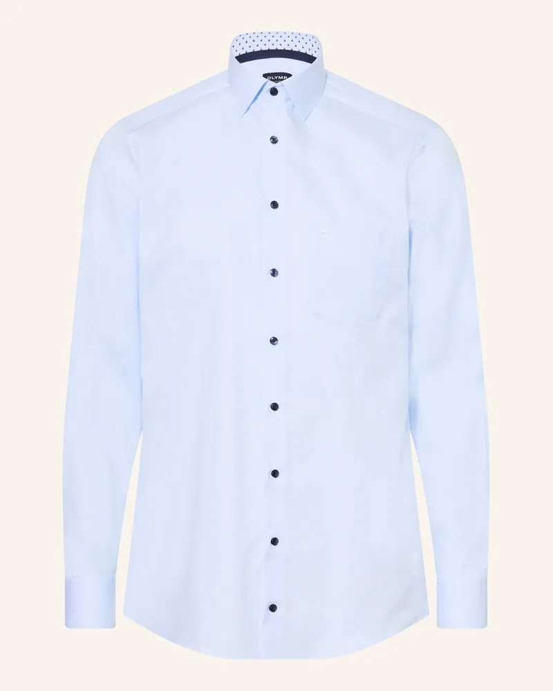 Olymp Hemd Luxor modern fit mit extralangem Arm Hellblau
